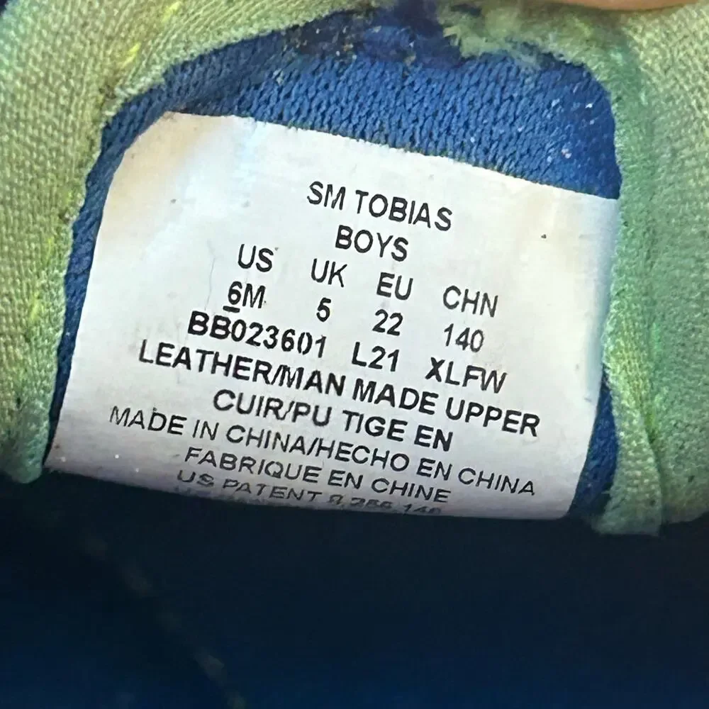 Stride Rite Tobias Sandals Blue Green Infant Baby Shoes 6m Water Resistant